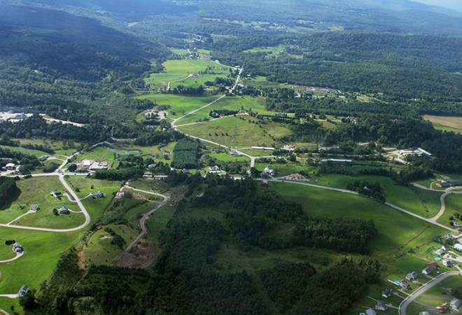 Морисвилл и окрестности. Фотография с планера.