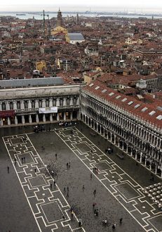 Площадь San Marco с высоты.