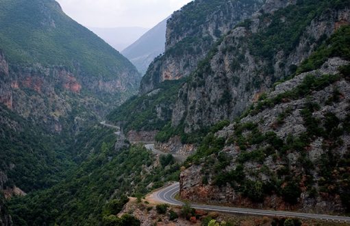 Перевал Langada. Участок дороги Каламата-Спарта.