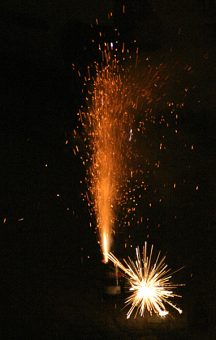 Новогодний фейерверк.