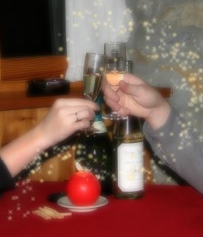 С Новым Годом! Итальянские Альпы, долина Аоста. 31 декабря, 2003.