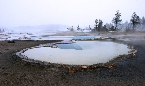 Родник "Дуплет" в сумерках.