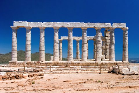 Храм Посейдона на мысе Сунио. 5 в до н.э.