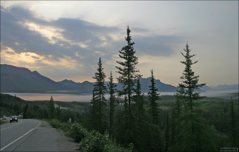 Туман над тундрой.