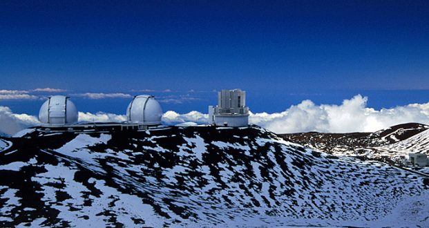 Обсерватория на вершине горы Mauna Kea.
