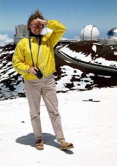 В шлепанцах на снегу :) Mauna Kea State Park.