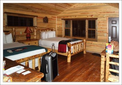 Внутри кабины Cedar Pass Lodge в национальном парке Badlands NP.