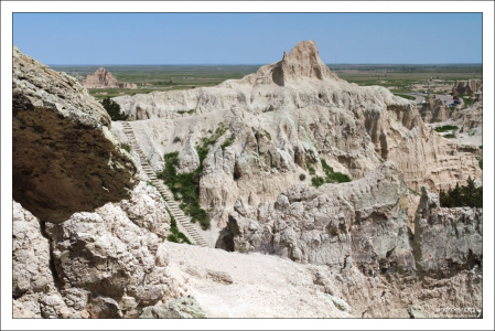Лестница, соединяющая нижнюю и верхнюю части тропы Notch Trail.