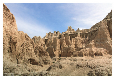 Сильно пострадавший от эрозии ландшафт.