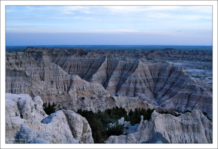 Сумерки над Pinnacles Overlook.