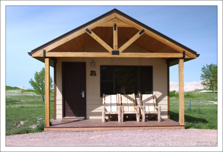 Кабины внутри парка Бэдлендс.