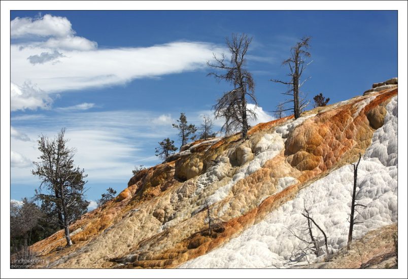 Яркие цвета Мамонтовых террас.