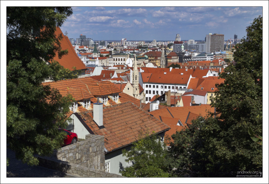 Вид на Старый город с прилегающими новыми кварталами и на окрестности города.