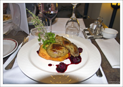 Фуа-гра на гриле в ресторане "Kárpátia".