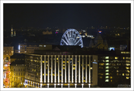 Центр ночного Будапешта.