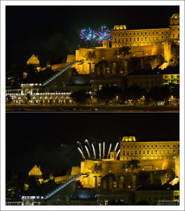 Салют над Будайской крепостью.