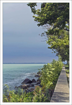 Красивая аллея вдоль Балатона.