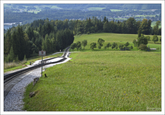 Разъезд для вагонов зубчатой железной дороги.