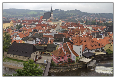 Весь Крумлов в одном кадре.