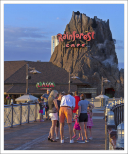 На входе в Rainforest cafe.