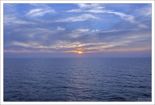 Закат в Мексиканском заливе.