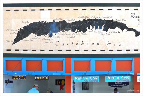 Карта острова Роатан в составе Гондураса.