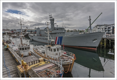 Патрульный сторожевой корабль Óðinn. В настоящее время на борту морской музей.