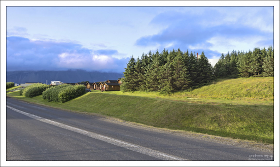 Коттеджи на территории кемпинга Hofn.