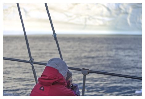 Встречаем новый день на борту судна в заливе Диско.