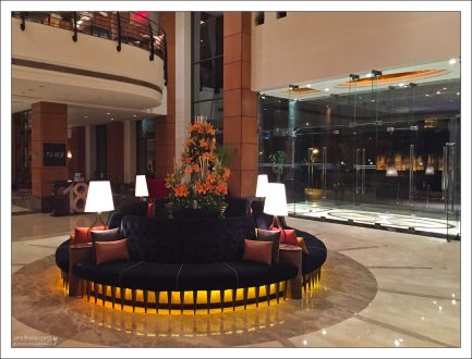 В холле гостиницы Radisson Blu.