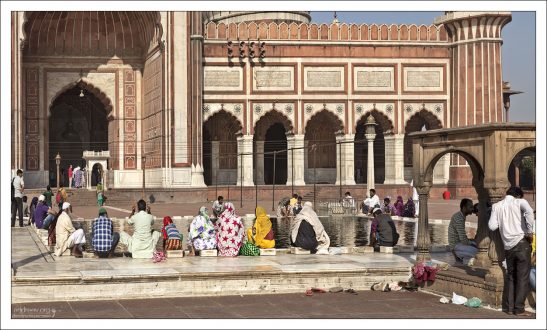 Одна из реликвий мечети Джами-масджид - копия Корана, написанного на коже оленя.