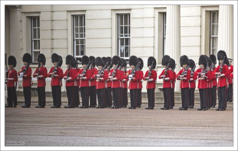Гвардейцы, вооруженные SA80 – комплексным стрелковым оружием.