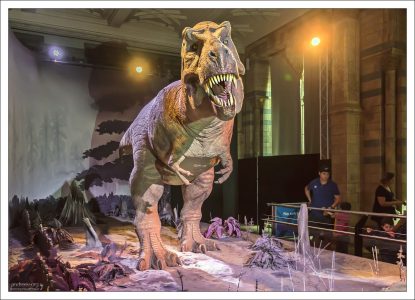 Механическая модель тираннозавра в Лондонском музее естествознания.