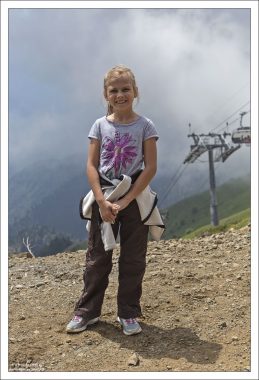 Саша на склоне Роза Пик.