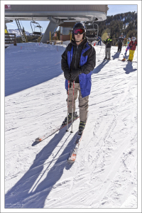 Илья перед спуском по трассе Columbia с горы Peak 9.