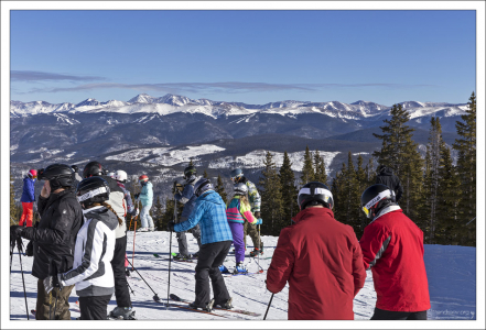 Горная гряда Tenmile Range, в пределах которой расположен горнолыжный курорт Брекенридж.