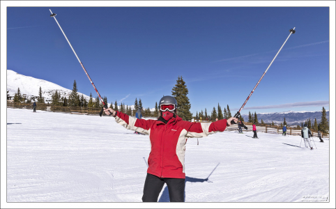 Катя дорвалась до горных лыж :)