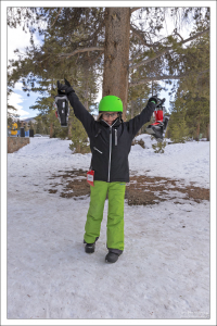 Саша закончила лыжную школу в Брекенридже с переходом на следующий уровень.