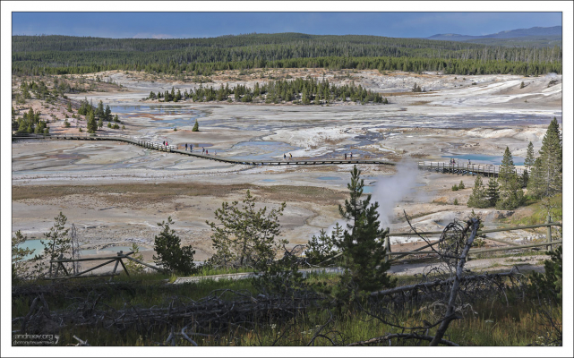 Porcelain Basin (Фарфоровый бассейн) - большая часть геотермальной зоны Норриса.