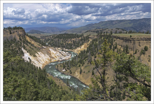 Обзорная площадка Calcite springs overlook (Кальцитовые источники).
