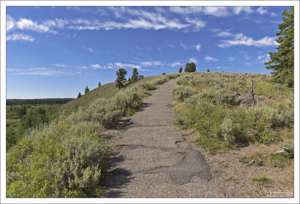 Дорога на вершину холма Lunch Tree Hill.
В 1926 году Джон Рокфеллер, после пикника на вершине холма, решил купить всю прилегающую территорию,
после чего подарил её национальному парку.