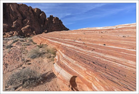 Начало "полосатой" части тропы Fire Wave.