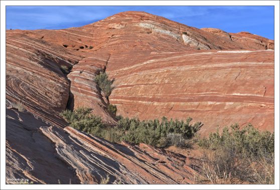 Полосатый песчаник в Долине Огня.