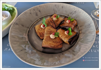 Баклажаны по-грузински от ресторана "Корюшка".