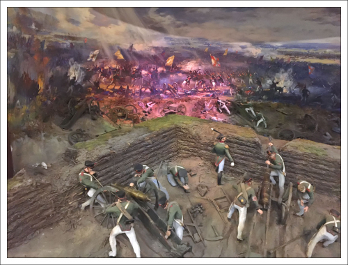 Диорама, иллюстрирующая Бородинское сражение.