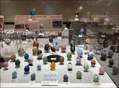 Различные минералы, обработанные в виде яйца.