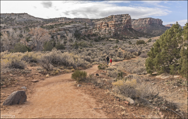 Парк "Национальный памятник Колорадо" был основан в 1911 году. Здесь проложено множество троп, длиной от четверти мили и до 14 миль (23 Km).