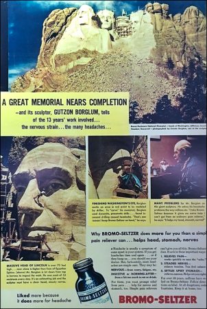 Статья о завершающем этапе строительства мемориала на горе Рашмор. Голова Теодора Рузвельта находится глубже остальных президентов, так как при взрыве был отколот слишком большой массив горной породы.