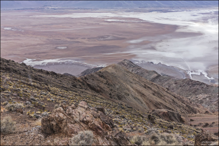 Вид на южную часть Долины Смерти с высоты птичьего полета.