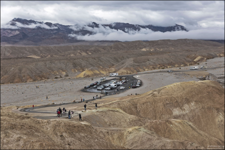 Забриски-Пойнт получил свое название в честь Кристиана Забриски, управляющего шахтой Pacific Coast Borax Company в конце XIX века. Эта компания активно добывала боратовые минералы в Долине Смерти.